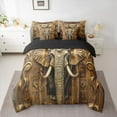 thumbnail image 2 of Feelyou Hippie Elephant Child Bedding Comforter Set 7 Pieces, Tribal Western Animal Full Bedding Set, Egypt Bohemian Style Reversible Fitted Sheet Flat Sheet, Luxury Bedroom Decor, 2 of 8