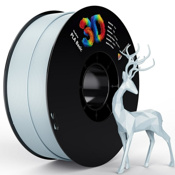 PLA 3D Printer Filaments 1KG Spool, for FDM 3D Printers, Gray