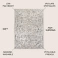 thumbnail image 3 of JONATHAN Y WASHABLE 3 x 5 Area Rug, Edith Distressed Medallion - Cream/Light Gray, WSH315A-3, 3 of 9