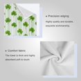 thumbnail image 4 of 3 Sizes Towel Set - Bath Towel, Hand Towel & Washcloth for Daily Household Use Green Clover Stripe Pattern, 4 of 8