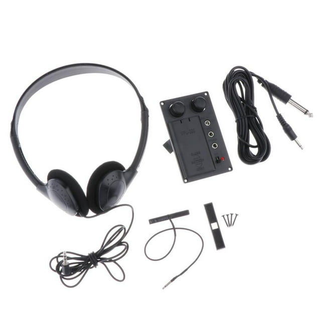 Greeniant Sistema de recogida piezoeléctrica de violín con cable de auriculares Juego piezoeléctrico Piezas de bricolaje Accesorios para instrumentos musicales