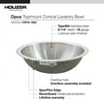 thumbnail image 3 of Houzer Opus 16 in Stainless Steel Topmount Single Round Bowl Bathroom Sink with Overflow Assembly - CRTO-1620-1, 3 of 5