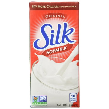 Silk, Soy Milk, Plain, 946 mL, (12 count) (Best Soy Milk For Frothing)
