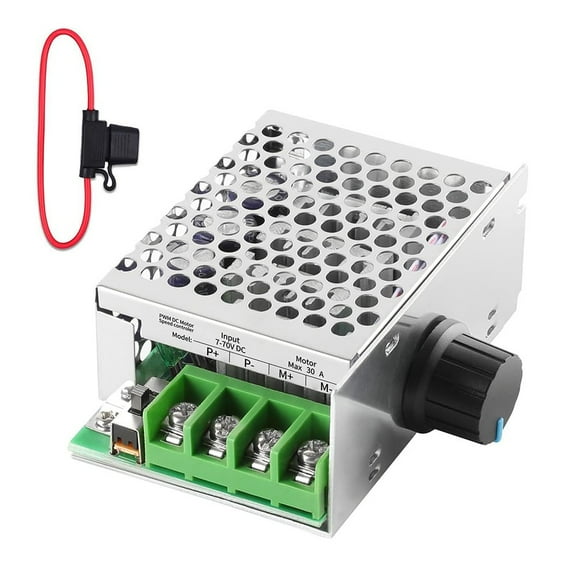 30A DC Motor Speed Controller DC 7-70V for PWM Motor Speed Regulator with Fuse