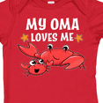 thumbnail image 4 of Inktastic My Oma Loves Me- cute crab family Boys or Girls Baby Bodysuit, 4 of 5