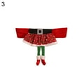 thumbnail image 2 of Ready 2022 Christmas Santa Claus Elf Legs Dining Chair Back Cover Kitchen Festive Decor, 2 of 7