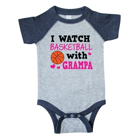 

Inktastic I Watch Basketball with Grampa Gift Baby Girl Bodysuit