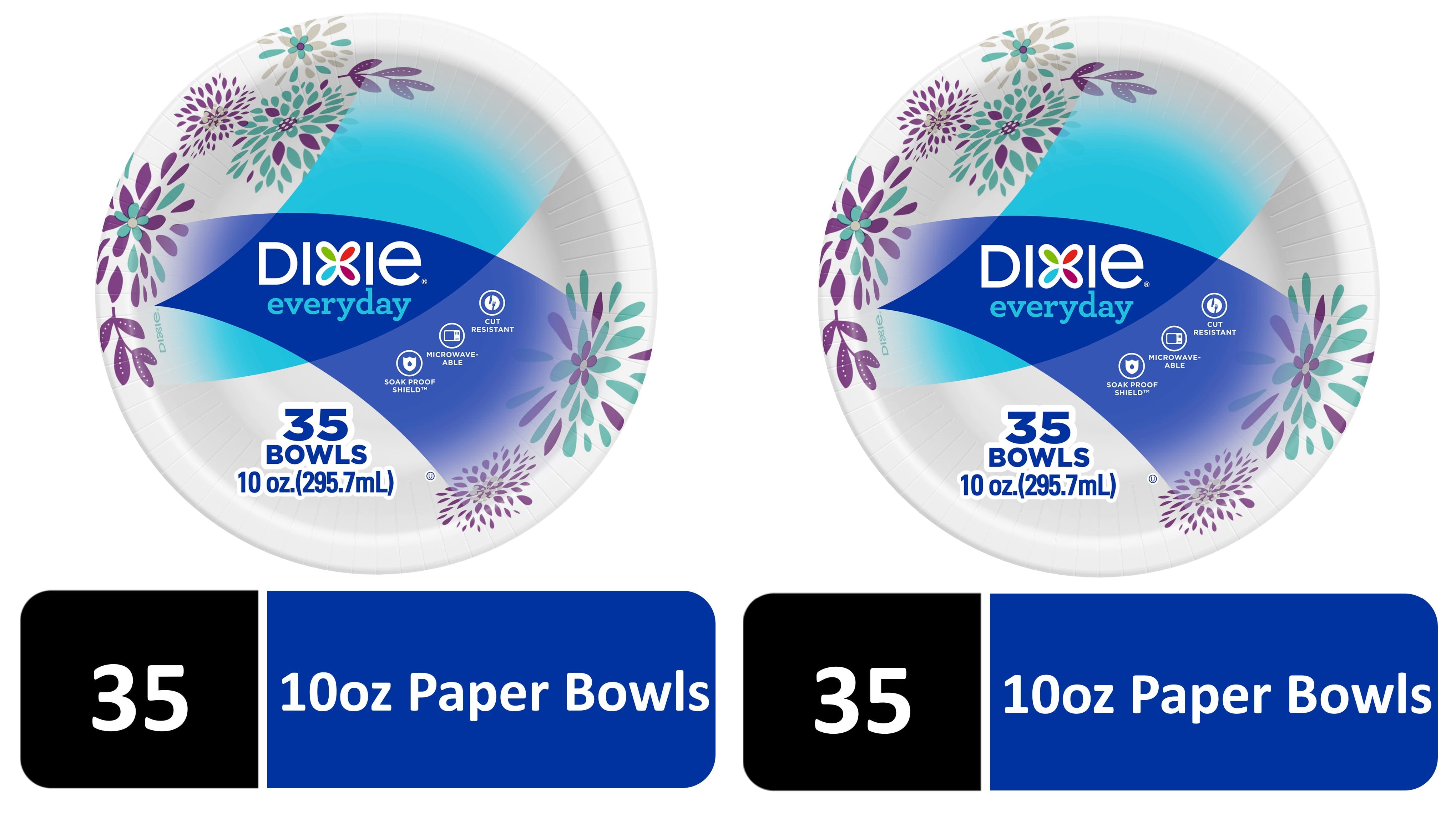 Dixie Everyday Paper Bowls, 10oz, 35 Count 2 Pack
