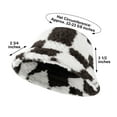 thumbnail image 2 of TOPITE Plaid Faux Fur Bucket Hat Fuzzy Fisherman Winter Hat for Women-Green, 2 of 8