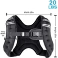 thumbnail image 2 of Chaleco pesado Henkelion para hombres, mujeres y niños de 9 kg, negro, 20 libras, 2 of 5
