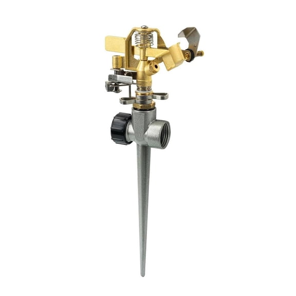 AquaGen 8430420 1/2 Inch Metal Impact Sprinkler on Spike