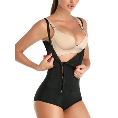 

Lilvigor Women Postpartum Shapewear Bodysuit Side Zipper Latex Full Body Shaper Slimming Fajas Corset Girdle