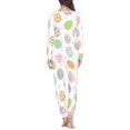 thumbnail image 3 of FKELYI Lightweight Women Pajama Size XS Polyester Easter Eggs Women Sleepwear 2 Piece Snug-Fit Casual Long Sleeve Top and Pants Loungewear, 3 of 4