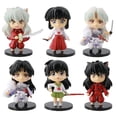 thumbnail image 1 of Figure Toy Collection Inuyashas Anime, 6 unidades, modelo 10 cm, PVC, 1 of 1