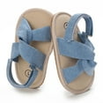 thumbnail image 6 of FAOWME Baby Girls Sandals Summer Shoes Outdoor First Waler Toddler Girls Shoes For Summer Blue 0-6 Months, 6 of 6