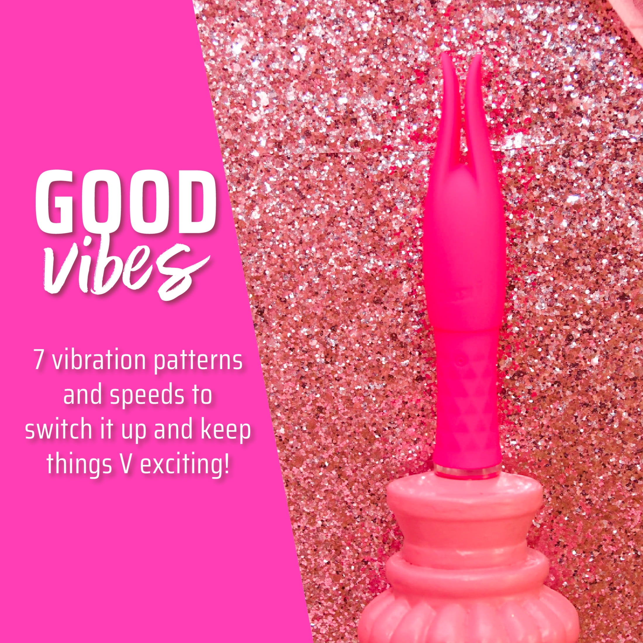 Queen V The VIP & The Wing Slip On Water Resistant Silicone Personal Massager, Adult Sex Toy for Woman