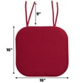 thumbnail image 3 of Memory Foam Honeycomb Non-Slip Back Chair Cushion Pad with Ties 2, 4, 6 or 12 Pack, 3 of 5
