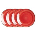thumbnail image 4 of TiaGOC Sonoma 16 Piece Stoneware Dinner Set Red, Outside Black + Inside Handpainted Color Red with speckle, 4 of 8
