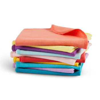 Mainstays Solid Dish Cloth, Multicolor, 12"W x 12"L, 10 Piece