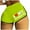 Green, variant on Stretchy Scrunch Booty Shorts for Women Gym Dance Sexy Hot Pants Briefs Butt Lifting Cute Sports Leggings Yellow, XL