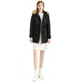 thumbnail image 2 of Innerwin Coat Long Sleeve Ladies Outwear Outdoor Solid Color Warm Jacket Black XXL, 2 of 3