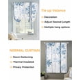 thumbnail image 3 of Blue Ombre Leaves Tie Up Curtains for Window, Thermal Insulated Balloon Shade Adjustable Rod Pocket Curtains Valance Panels for Kitchen Bathroom Cafe 42 x 54 Gray Branches Forest, 3 of 6