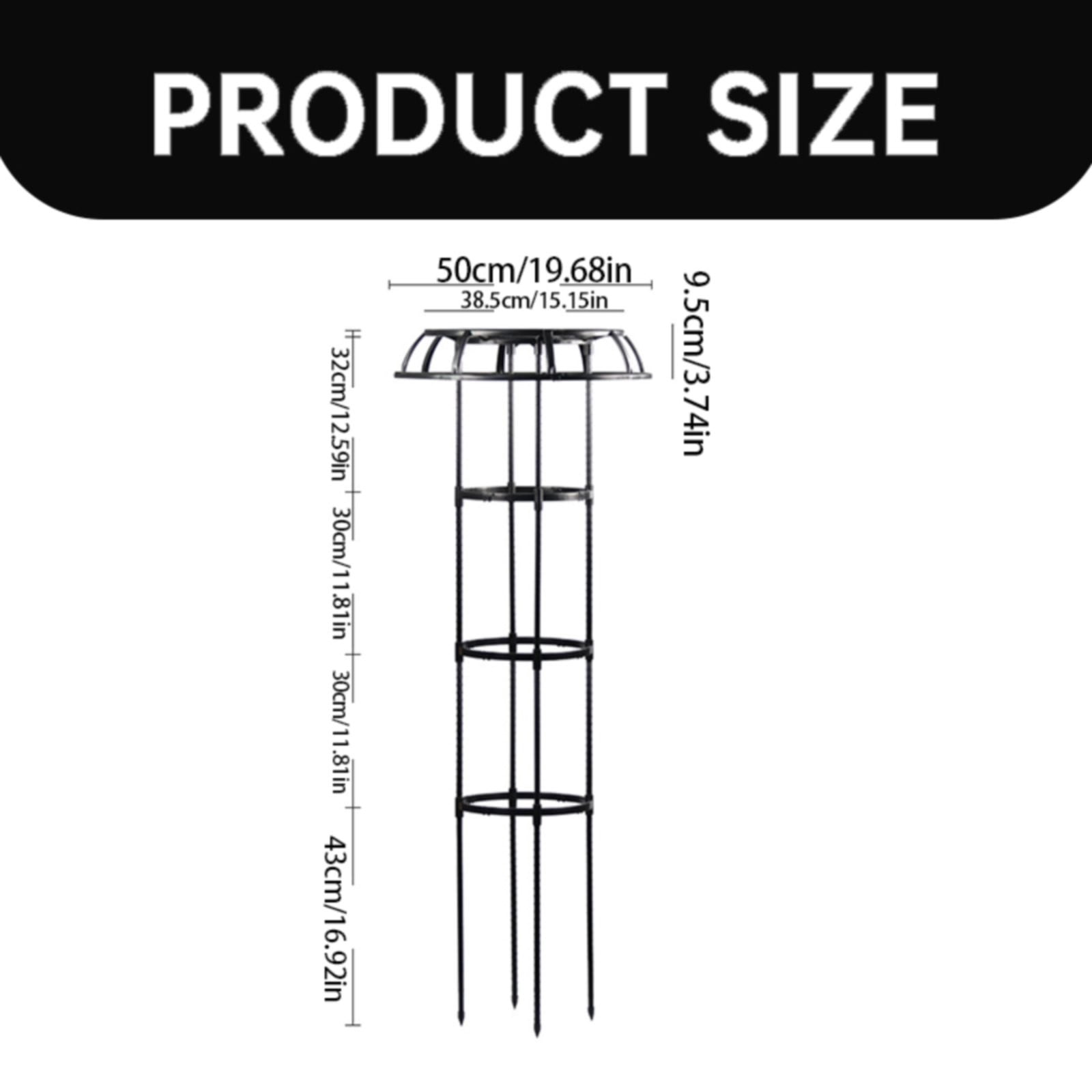 MOQIN Garden Trellis for Climbing Plants Outdoor, 2 in 1 Plant Cages & Supports for Vines Crop, Plant Trellis Support for Potted Plants Climbing Vine Rose Clematis Vegetable Trellis, 1 Pack