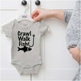 thumbnail image 2 of Crawl Walk Fish Hook Outdoor Lover Romper Boys or Girls Infant Baby Brisco Brands 6M, 2 of 6