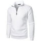 thumbnail image 1 of Blusa y camisa de manga larga con cuello alto para hombre, informal, lisa, con cuello alto y cremallera, de manga larga, de poliéster, 1 of 9