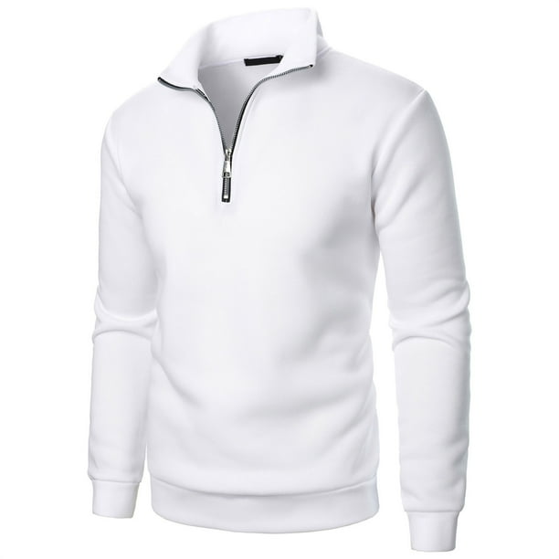 pstuiky manga larga para hombre, Suéter informal de manga larga con cuello alto y cremallera para hombre camisetas de hombre xxxl