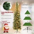 thumbnail image 3 of Gymax 7FT Pre-Lit PVC Christmas Decor Tree Half Artificial Tree w/ Branch Tips & Lights, 3 of 10