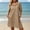 Khaki women plus size sundress a1, variant on Uscallm Women Summer Plus Size Collared Button Down Mini Travel Dress Short Sleeve Flowy Casual Loose Fit Beach Vacation Sundress, Yellow S