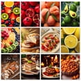 thumbnail image 2 of Pintura de diamante 5D DIY con forma de comida, fruta, café, pan, mosaico de diamantes completo, bordado, paisaje, punto de cruz, juego de arte para decoración del hogar, 2 of 5