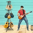 thumbnail image 6 of 3-Tier Guitar Stand Holder Foldable Floor Rack Tripod Hanging 9 Guitars Ukuleles, 6 of 22