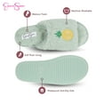 thumbnail image 3 of Jessica Simpson Womens Plush Faux Fur Fuzzy Slide On Open Toe Slipper with Memory Foam, 3 of 9