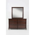 thumbnail image 2 of Benzara Contemporary Style Wooden Framed Mirror-Color:Brown, 2 of 4