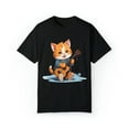 thumbnail image 2 of Cute Cat Playing Guitar Comfort Colors Unisex T-Shirt, 2 of 4
