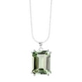 thumbnail image 1 of Sterling Silver with Natural Prasiolite Solitaire Pendant with 18" Chain, 1 of 3