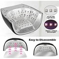 thumbnail image 3 of 90W Rechargeable Nail Lamp With Mirror Bottom LED Light For Acrylic Nails Manicure Machine Nail UV LED Lamp ,High Power, 3 of 6