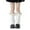 White, variant on AWZXDE Girls Socks Autumn Winter Cute Fashion Bow Long Lace Trim Solid Color Knit Warm Knee High Socks - Soft and Stylish Coffee