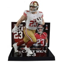 McFarlane NFL Sports Picks Football Christian McCaffrey Action Figure (White Jersey, Platinum Edition Chase Version)