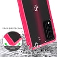 thumbnail image 3 of For Revvl V Plus 5g Clear Transparent Hybrid Case Cover - Clear Pc Hot Pink Tpu, 3 of 3