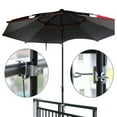 thumbnail image 3 of Adjustable Umbrella Holder Clamp For Balcony Railings Table Vertical Horizontal Mount Without Drilling Easy Installation, 3 of 8
