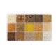 thumbnail image 1 of Juego de 15 cuentas de vidrio de colores para hacer pulseras, kit de cuentas de tubo, cuentas espaciadoras para Dorado, 1 of 6