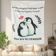 thumbnail image 4 of White Penguin Design Cozy Fleece Blanket Symbolizing Eternal Love Together Forever Perfect Gift For Couples Soft Warm Comfortable Ideal For Sofa Bed Travel Camping For Family Friends Shipped From USA, 4 of 9