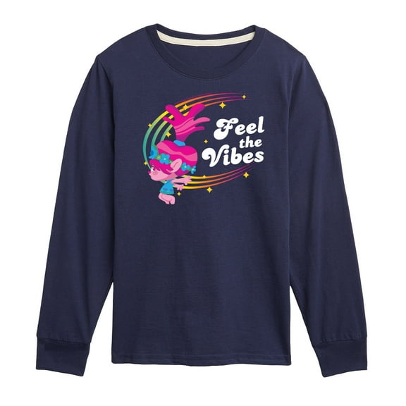 Trolls - Feel The Vibes Poppy - Toddler & Youth Long Sleeve Graphic T-Shirt