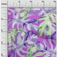 thumbnail image 2 of oneOone Viscose Chiffon Purple Fabric Tropical Palm Leaf Craft Projects Decor Fabric Printed By The Yard 42 Inch Wide, 2 of 4