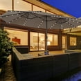 thumbnail image 1 of Costway 15FT Twin Patio Double-Sided Umbrella 48 Solar LED Lights Crank Outdoor Coffee, 1 of 10