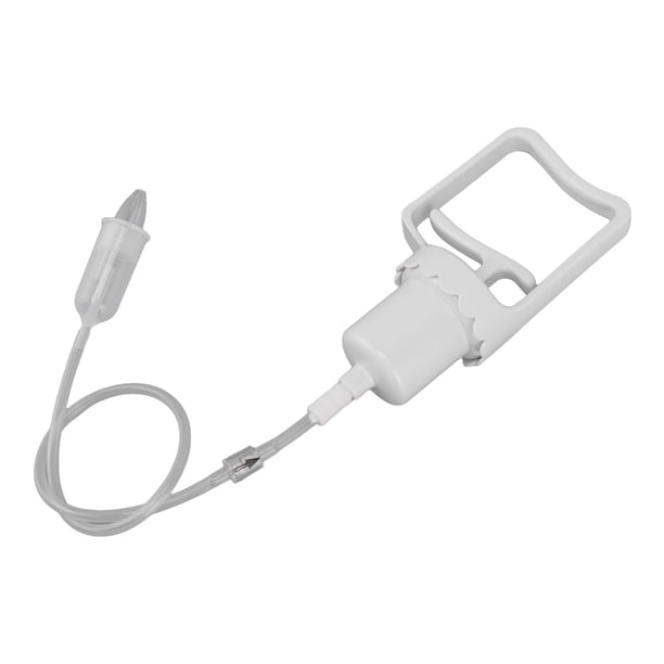 Aspirador nasal para bebés, extractor manual de silicona suave, presión negativa, limpieza nasal para bebés recién nacidos, color blanco