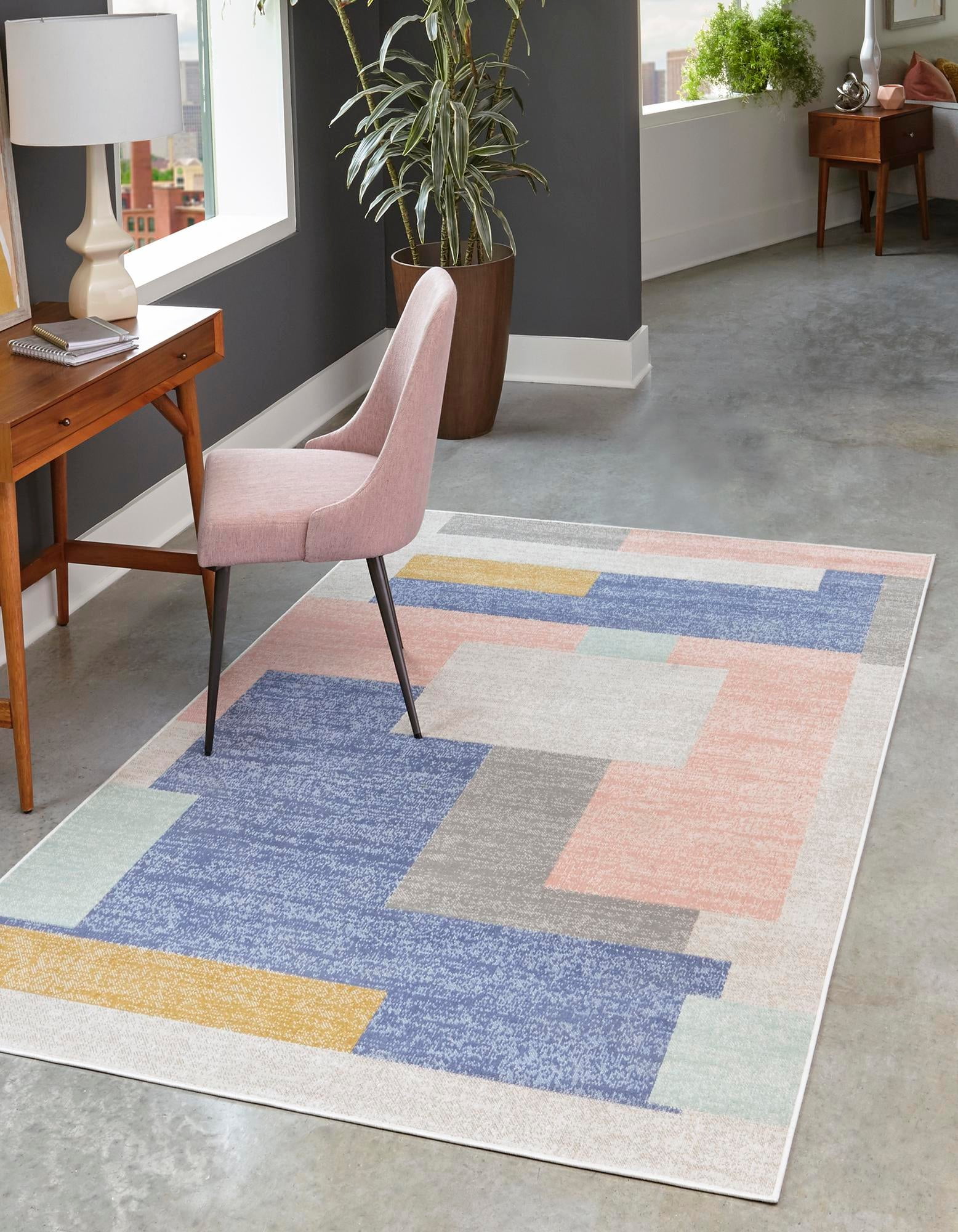 Rugs.com Lotus Collection Rug – 9' x 12' Multi Low Rug Perfect For ...